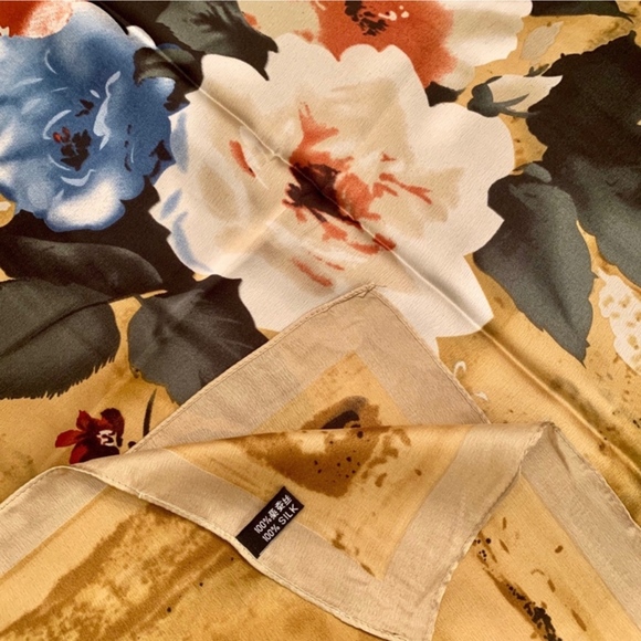 SILK SCARF LUXURY STYLE STOLES WOMEN HEADBAND - Picture 7 of 8